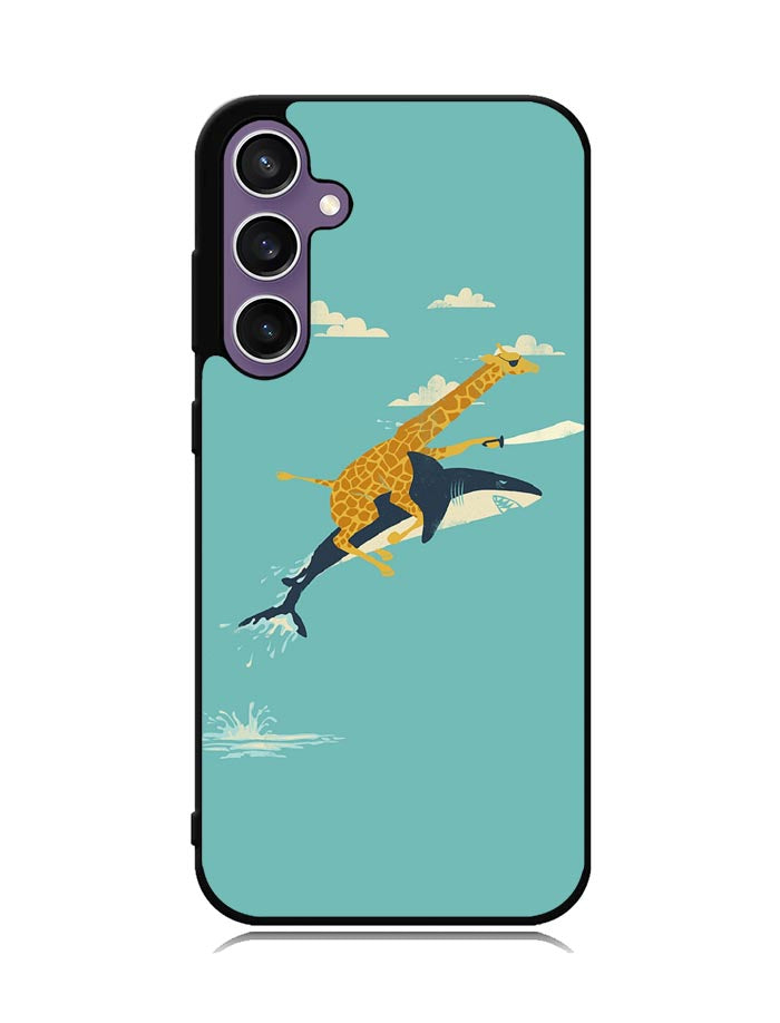 Black Friday offer Giraffe Riding Shark Samsung Galaxy S23 FE 5G Case