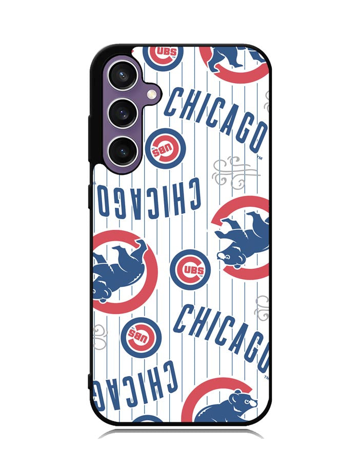 Chicago Cubs Baseball Doodle Samsung Galaxy S23 FE 5G Case